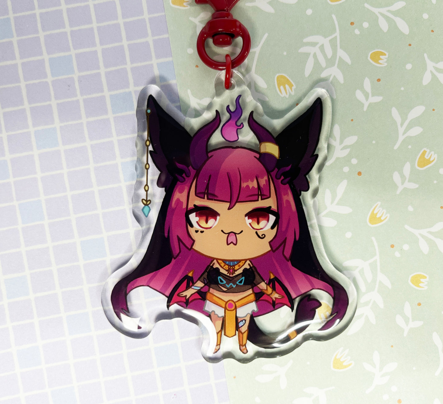 Vtuber charm keychain / Trickywi / 2,5” inch / 6,35 cm