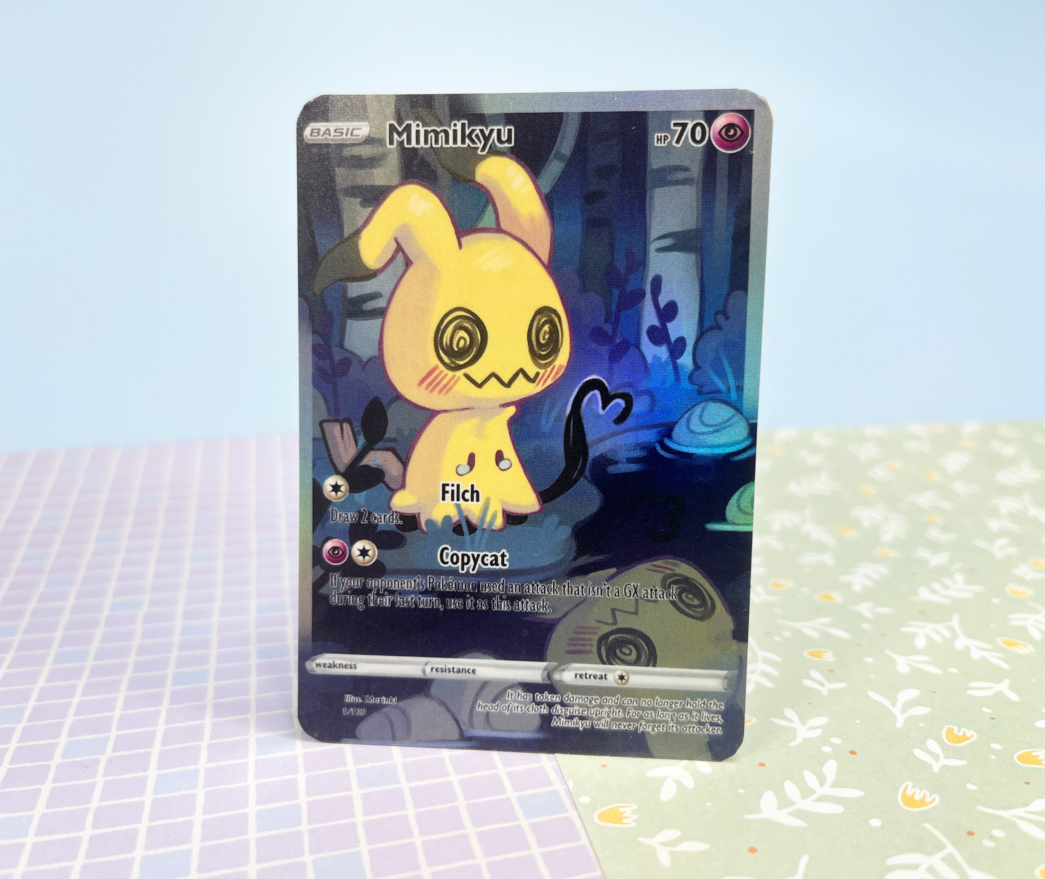Holographic custom card Mimikyu MarinkiArt Holographic custom card Mimikyu MarinkiArt