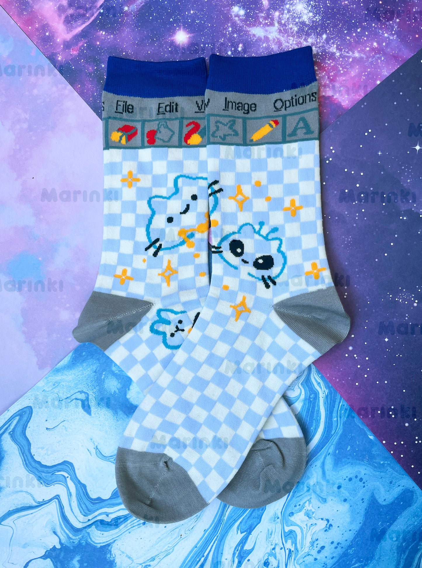 Paint artist socks - Cotton Socks EU 38-41, US Men 6 - 9,5, US Women 7,5 - 11,5