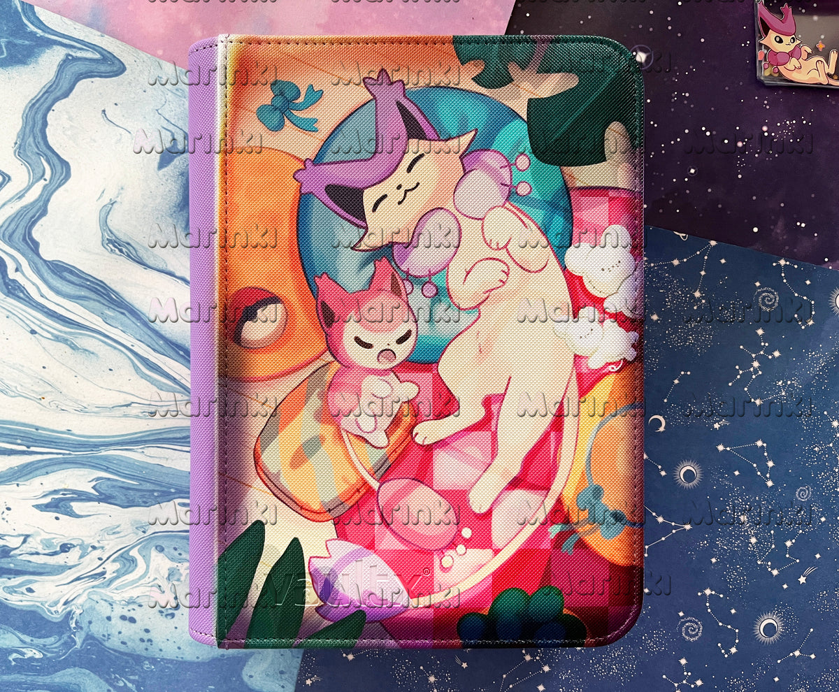 Custom printed trainer card collection binder / With my art / 4 pocked or 9 pocket /