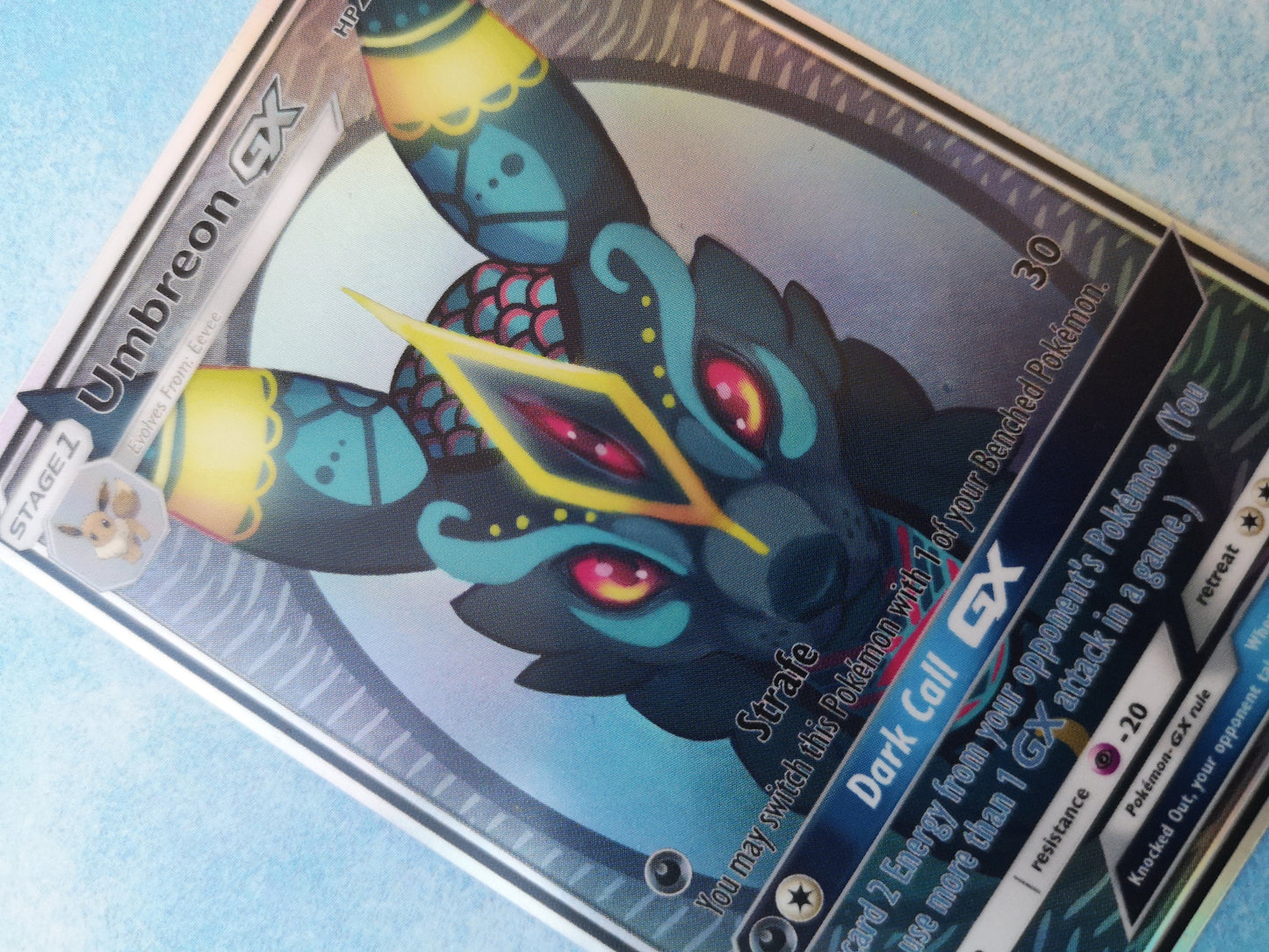 Holo Umbreo or Espeon / Custom holographic Pokémon card / GX card
