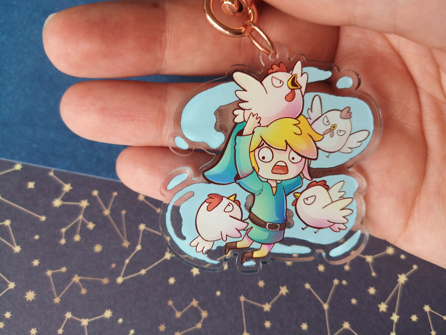 Acrylic Legend of Zelda Link charm Double Sided / 2" inch / 5.08 cm
