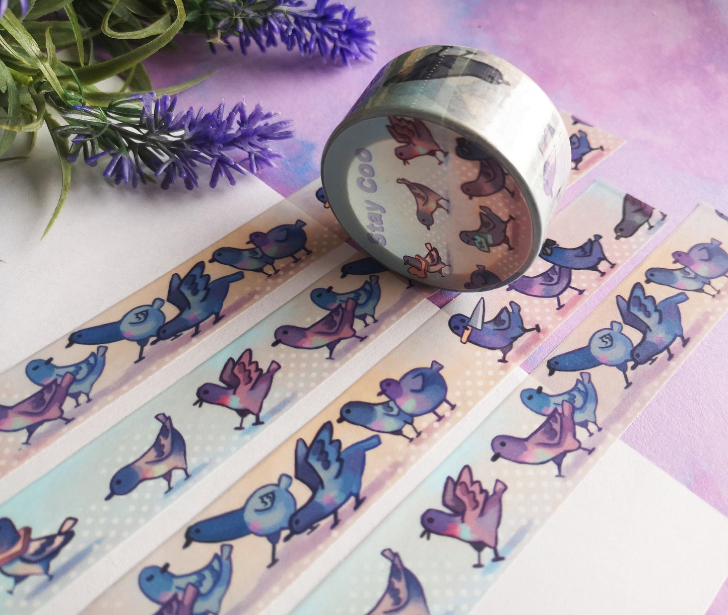 Cute pigeon and bread - Washi Tape - 2cmx1000cm