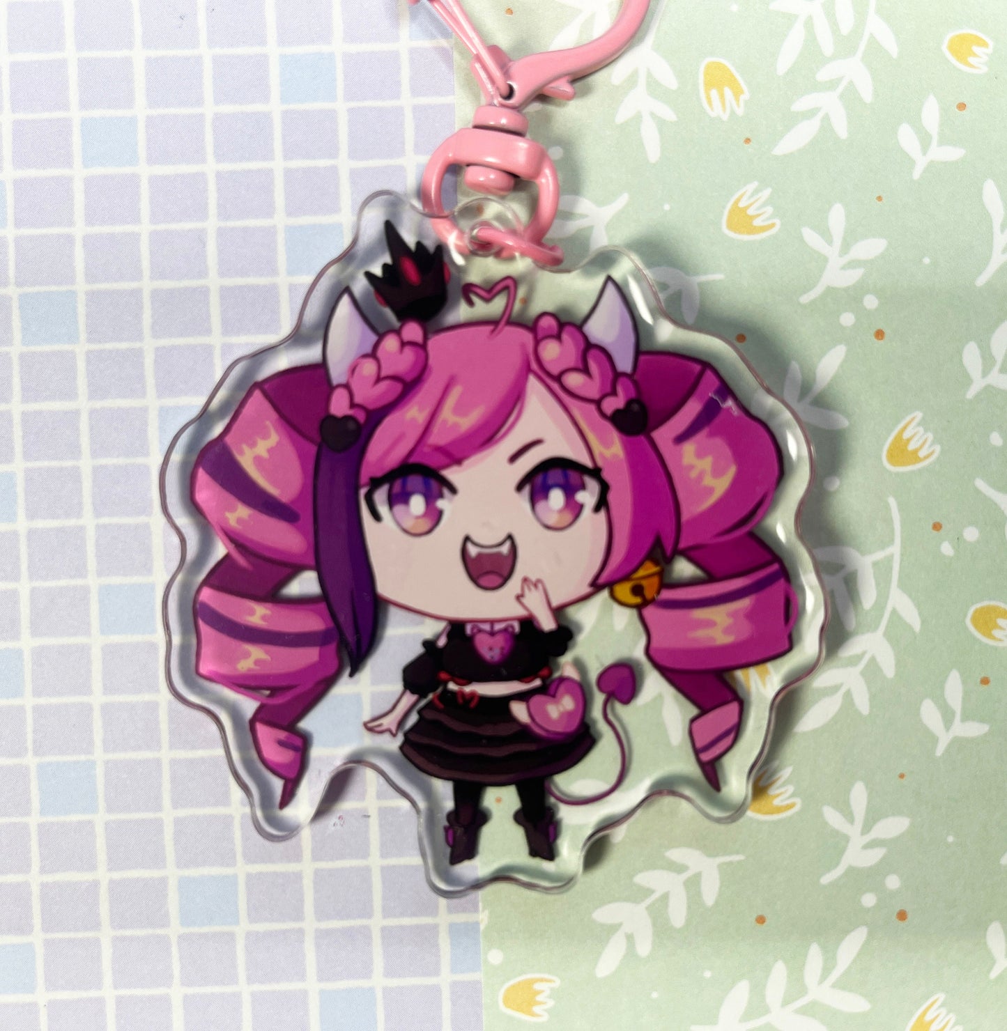 Vtuber charm keychain / Ironmouse / 2,5” inch / 6,35 cm
