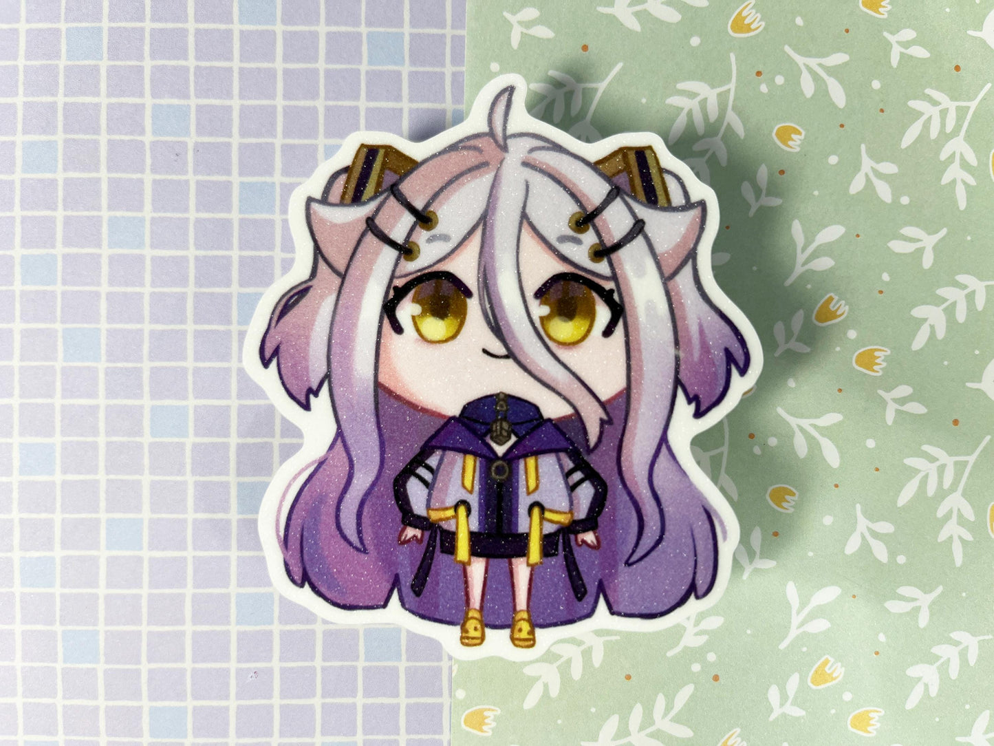 Vtuber sticker Vshojo | Ironmouse, Matara, Henya | 8CM Sticker glitter Vinyl