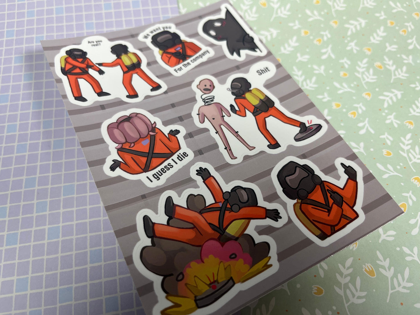 lethal company Sticker sheet / size A6