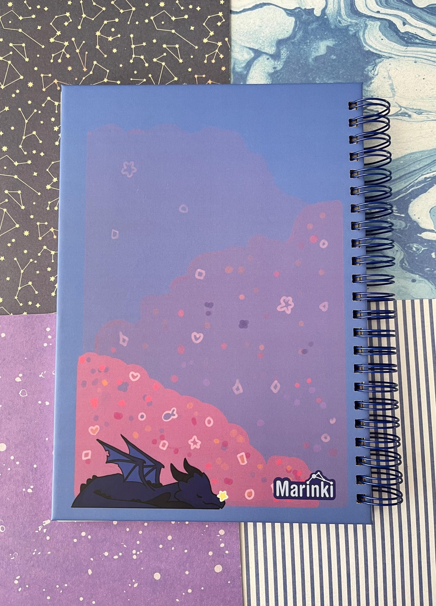 sticker hoarder Dragon - Reusable Sticker Book hard cover - size A5