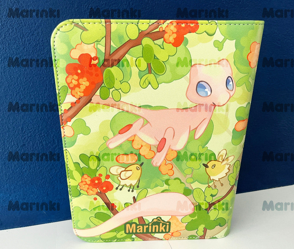 Cartoon character on a green background with 'Marinki' branding