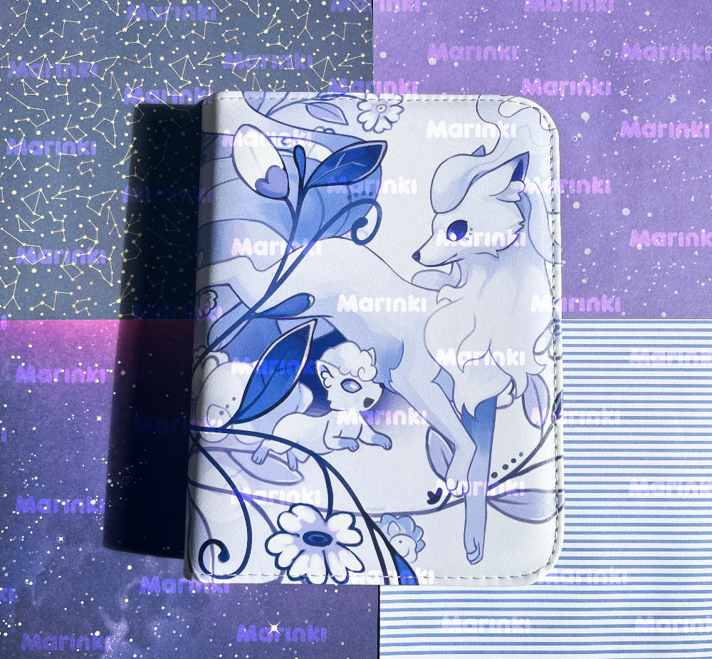Collectable card binder Ninetales, Vulpix and Snom / 4 pocked