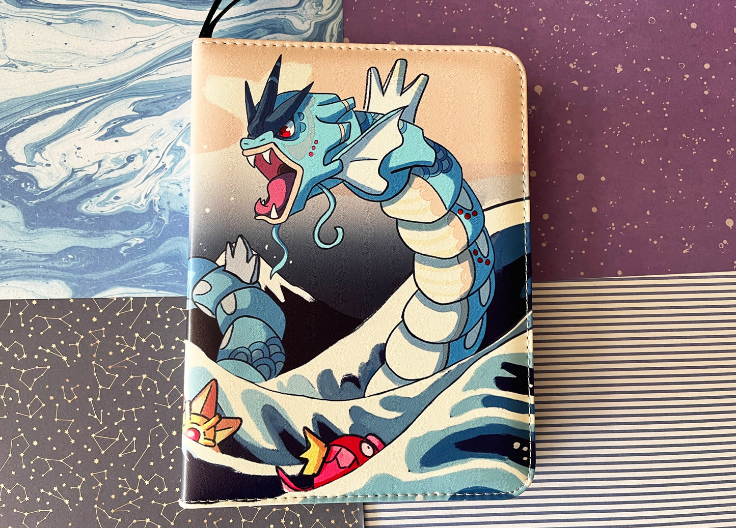 Collectable card RING binder Magikarp and Gyrados / 4 pocked