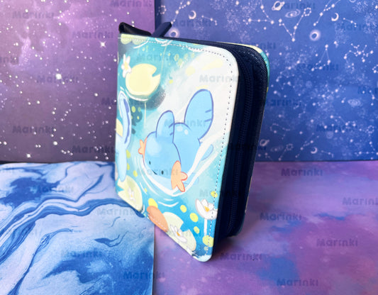 Collectable card binder Mudkip and Vaporeon / 1 pocked Toploader