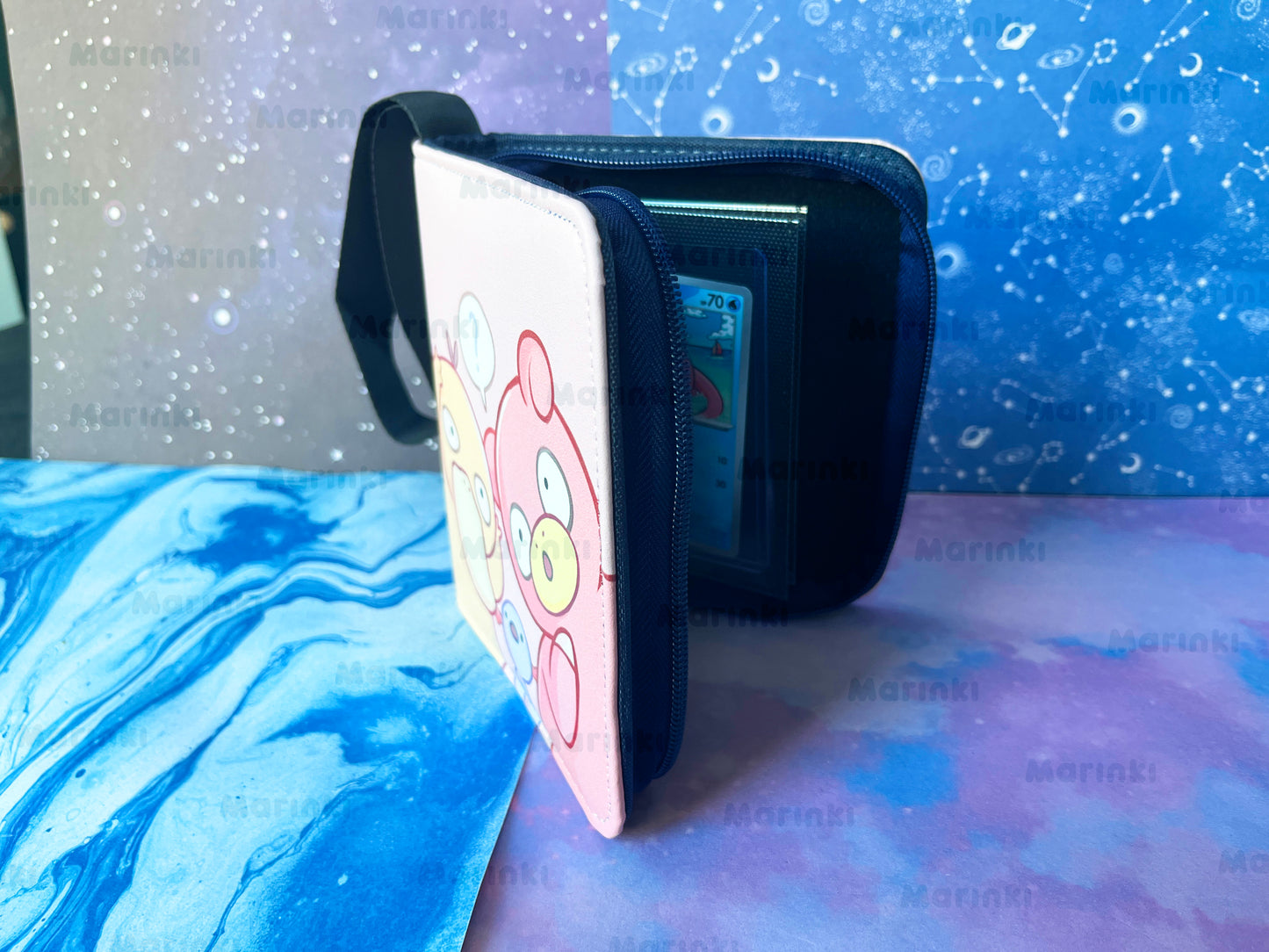 Collectable card binder derpy Pokemon / 1 pocked Toploader
