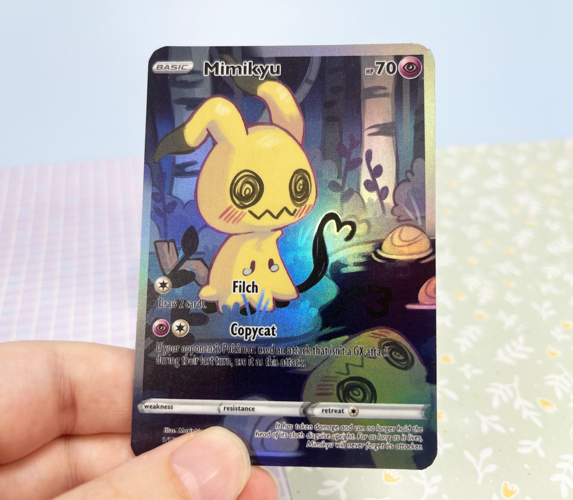 Holographic custom card Mimikyu MarinkiArt Holographic custom card Mimikyu MarinkiArt