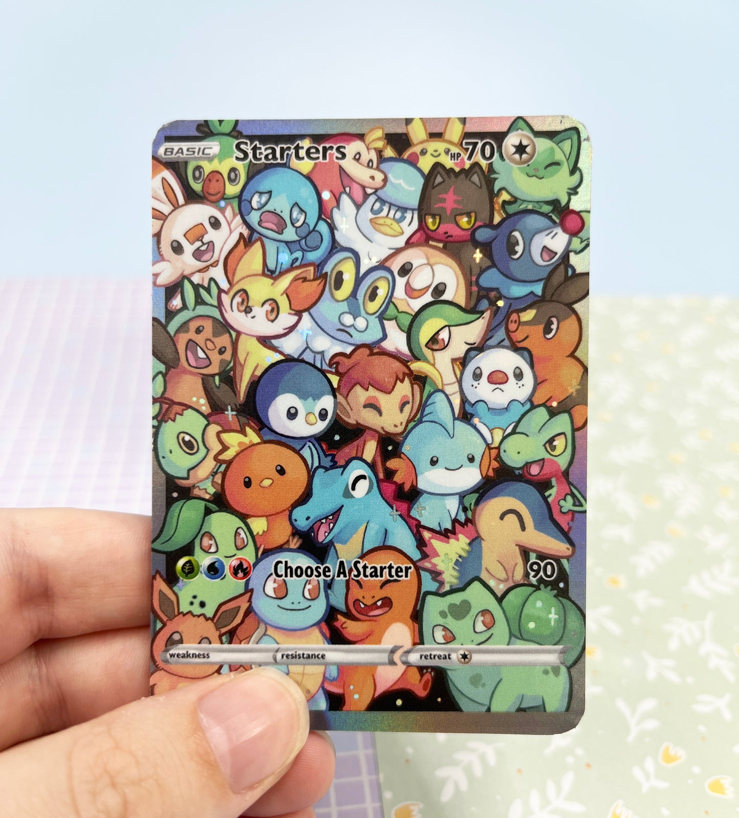 Holographic custom card Starters