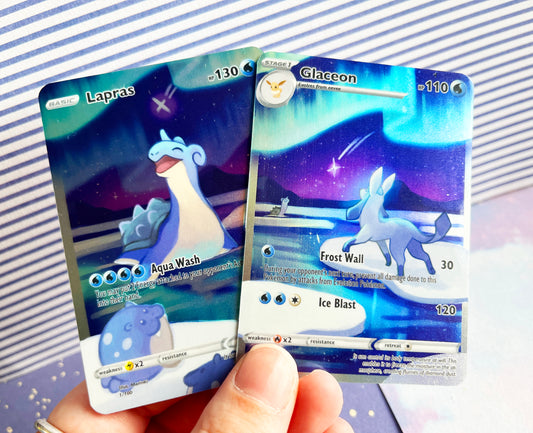 Holographic custom card Glaceon and Lapris