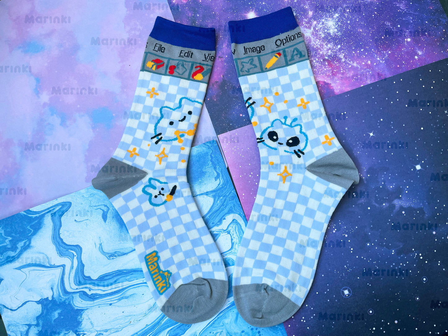Paint artist socks - Cotton Socks EU 38-41, US Men 6 - 9,5, US Women 7,5 - 11,5
