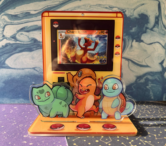 Pokémon card display/standee / Gameboy Bulbasaur, Charmander, Squirtle / picture standee (Copy)
