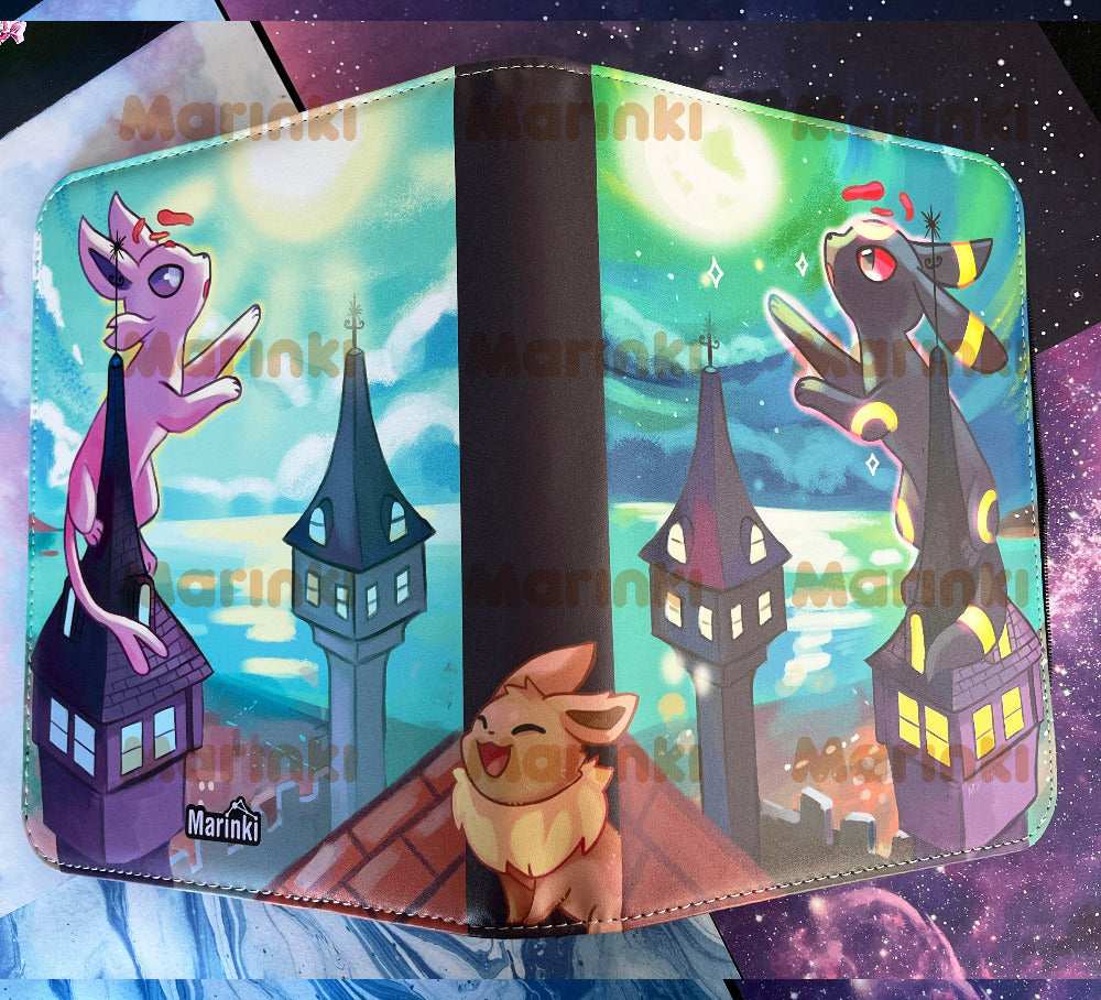 Collectable card TOPLOADER binder Umbreon and Espeon / 4 pocked