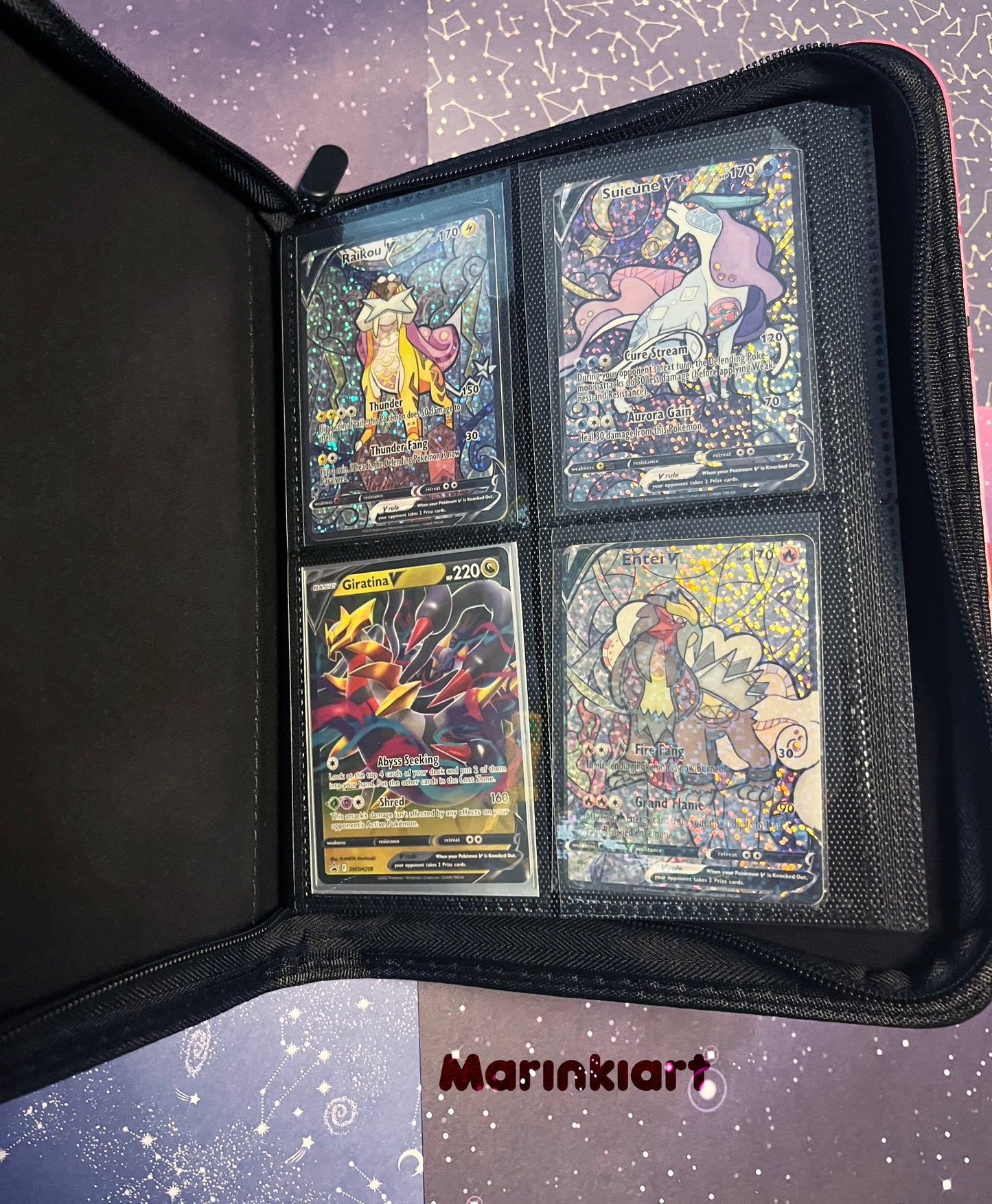 Collectable card binder Ninetales, Vulpix and Snom / 4 pocked