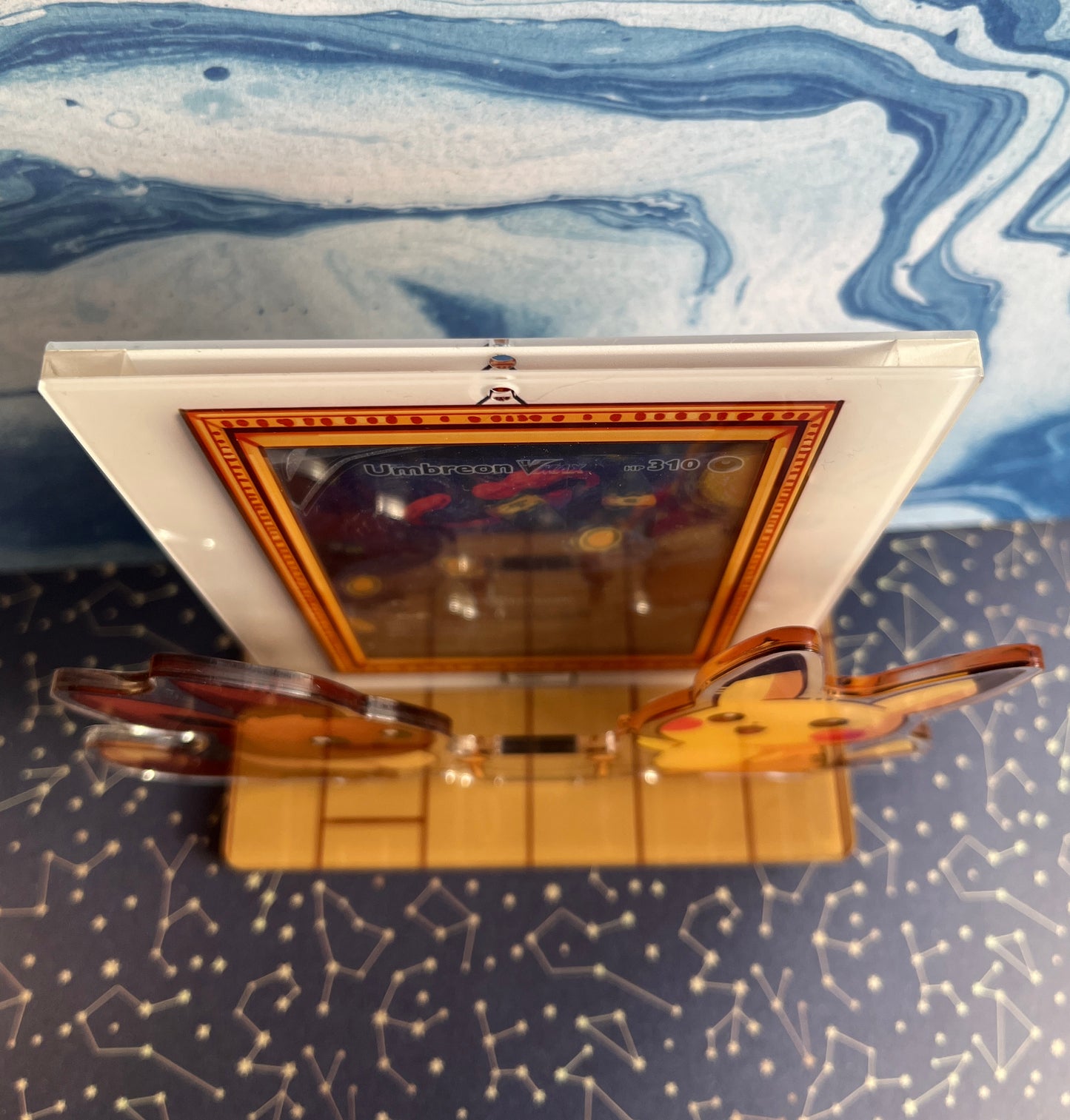 Pokémon card display/standee / Eevee and Pikachu in museum / picture standee