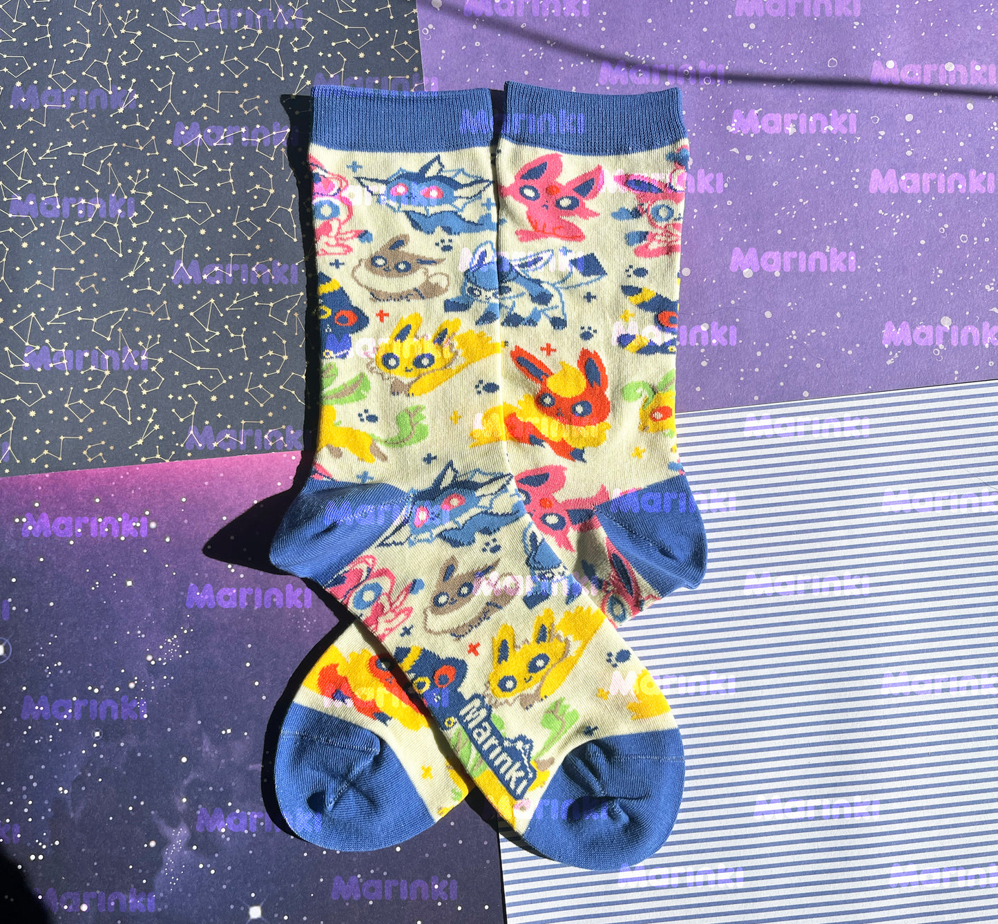 eeveelutions socks - Cotton Socks EU 38-41, US Men 6 - 9,5, US Women 7,5 - 11,5