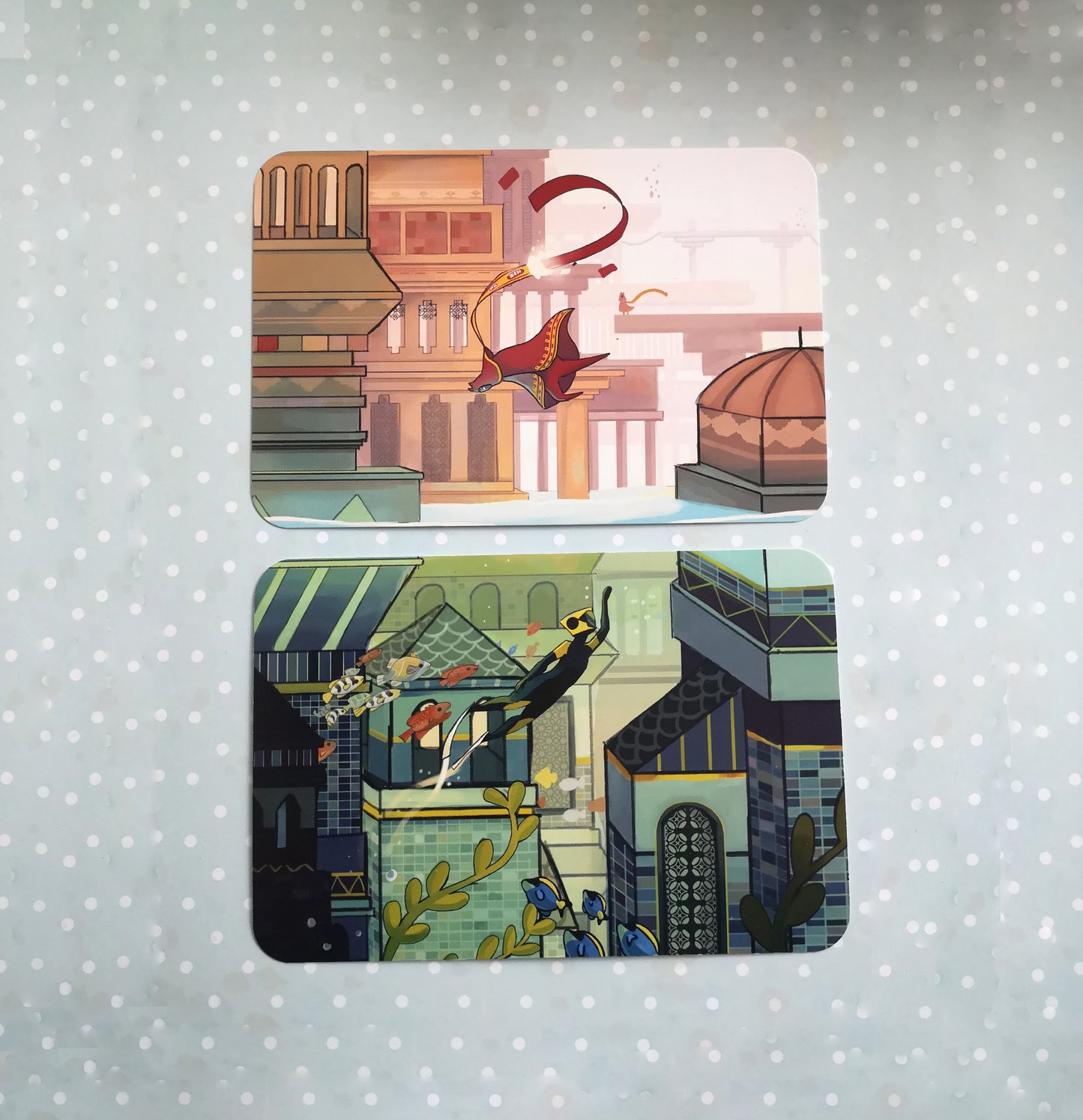 Journey/ABZU print | Postcard sized (A6) | 4,5 x 5,5 inch