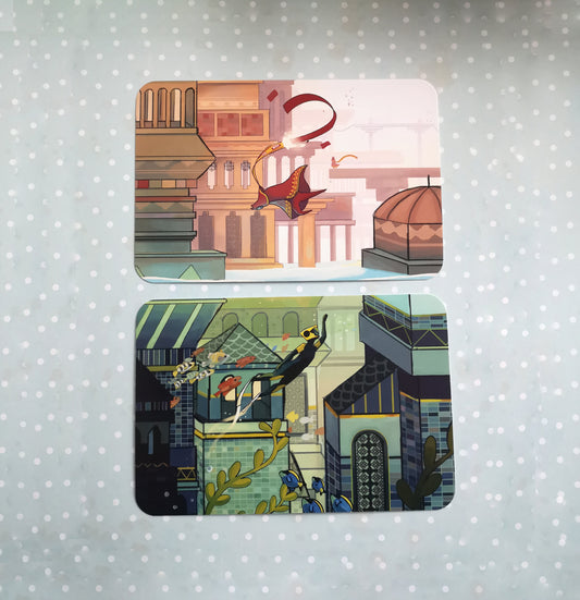 Journey/ABZU print | Postcard sized (A6) | 4,5 x 5,5 inch
