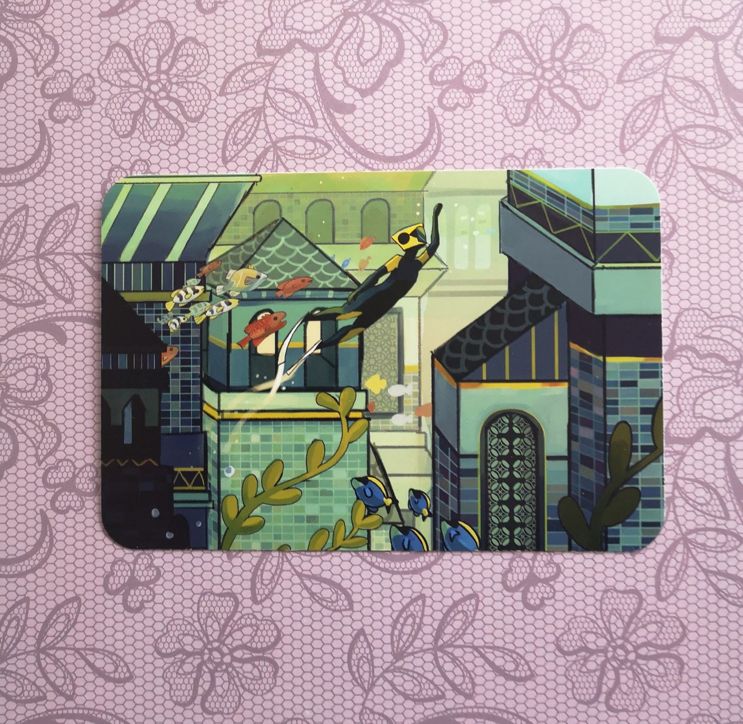 Journey/ABZU print | Postcard sized (A6) | 4,5 x 5,5 inch