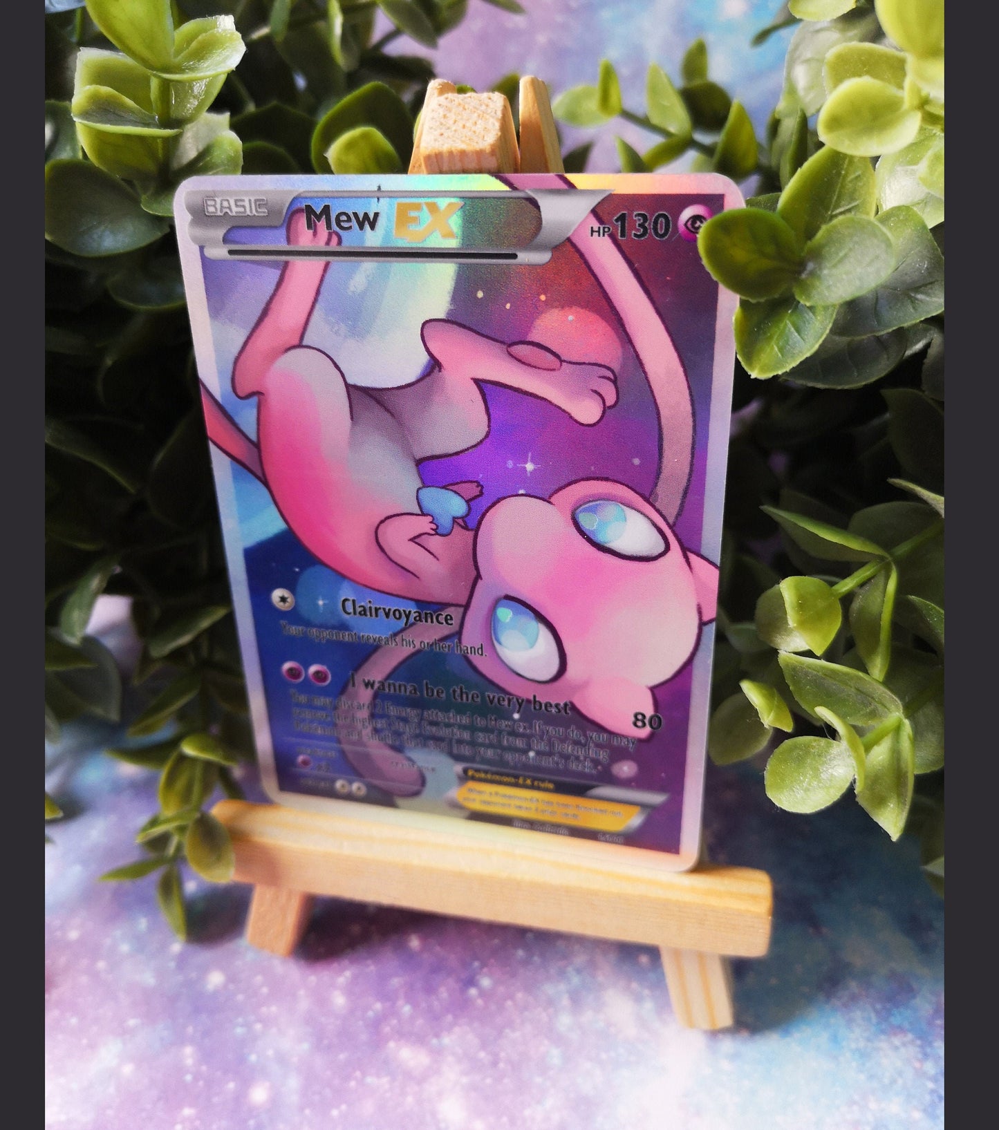 Holo Mew / Custom holographic Pokémon card / EX card