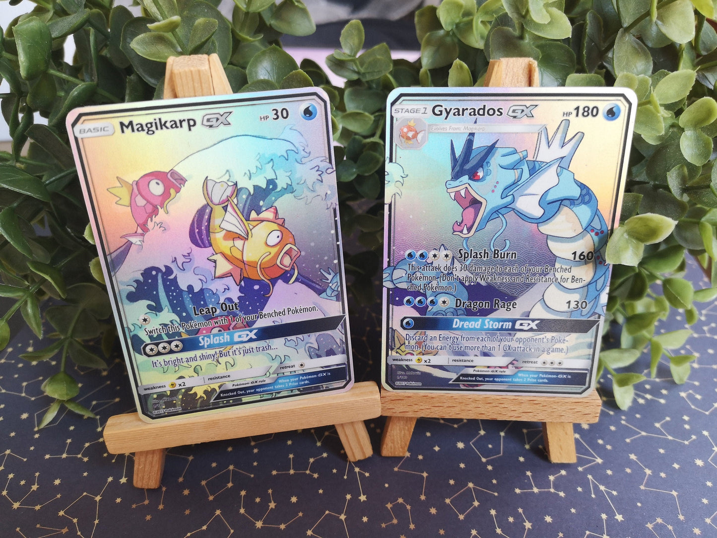 Holo Shiny Magikarp or Gyarados / Custom holographic Pokémon card / GX card