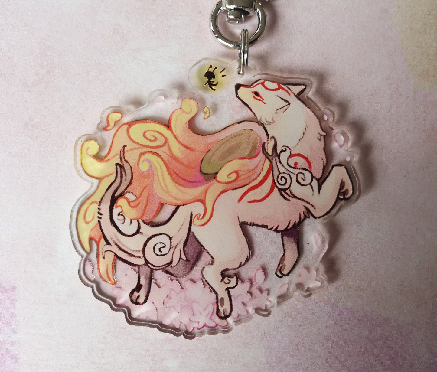 Acrylic Okami Charm bouble sided / 2,5” inch / 6,35 cm