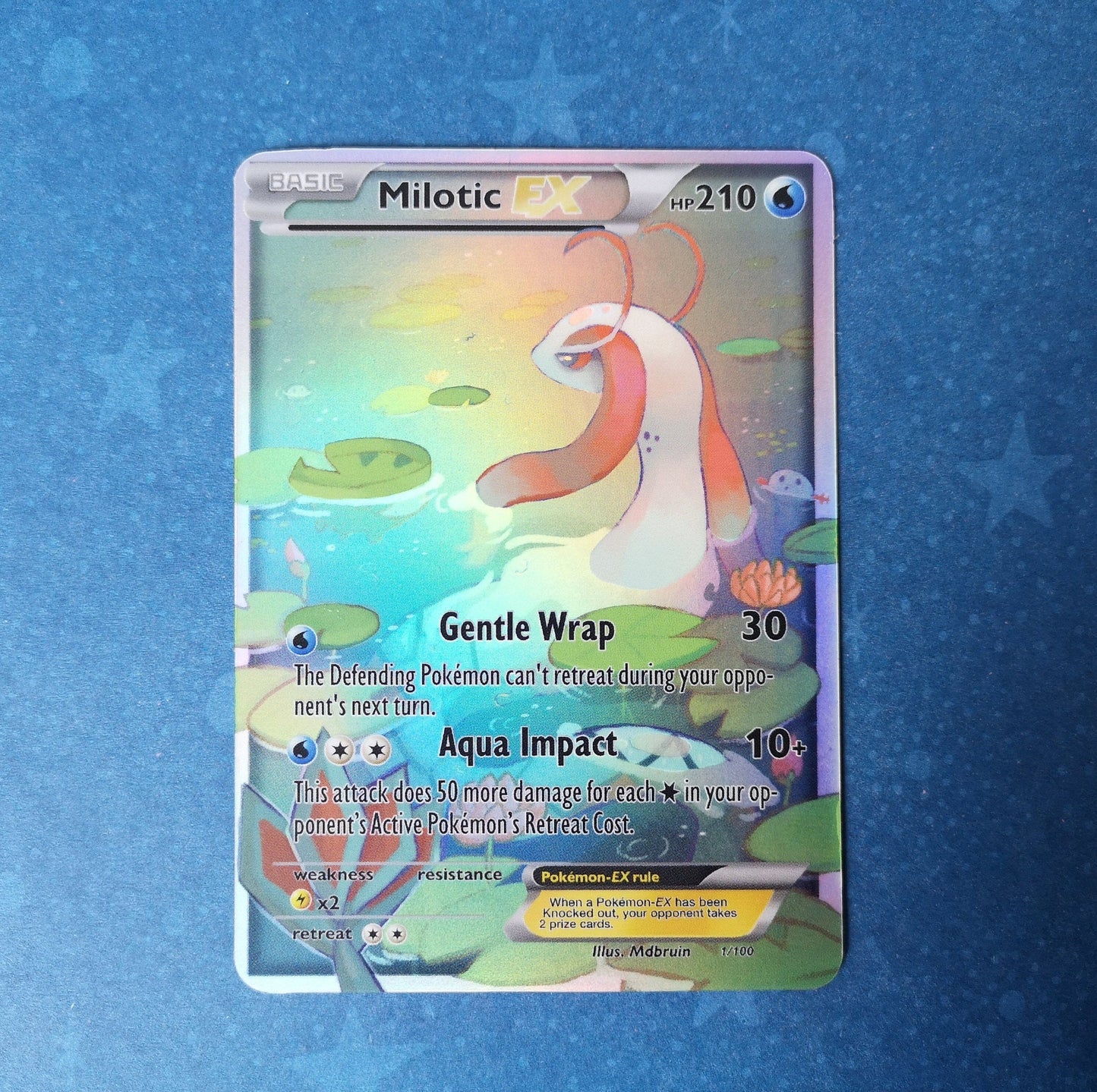 Holo Milotic / Custom holographic Pokémon card / EX card