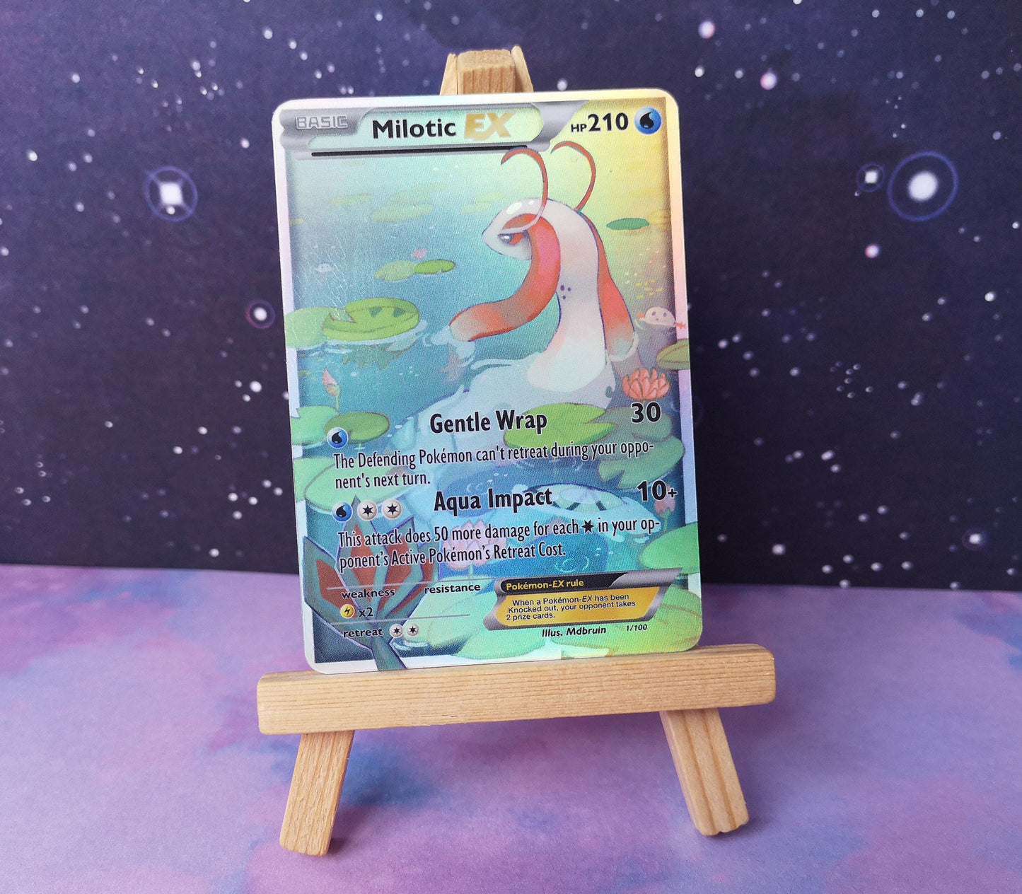 Holo Milotic / Custom holographic Pokémon card / EX card
