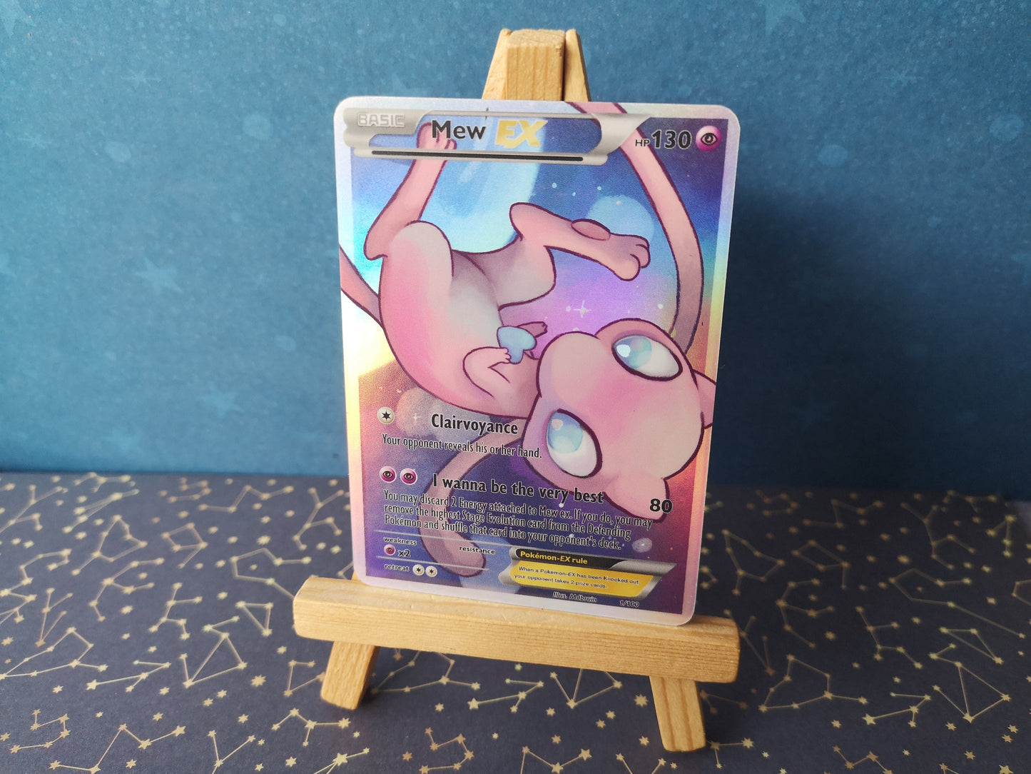 Holo Mew / Custom holographic Pokémon card / EX card