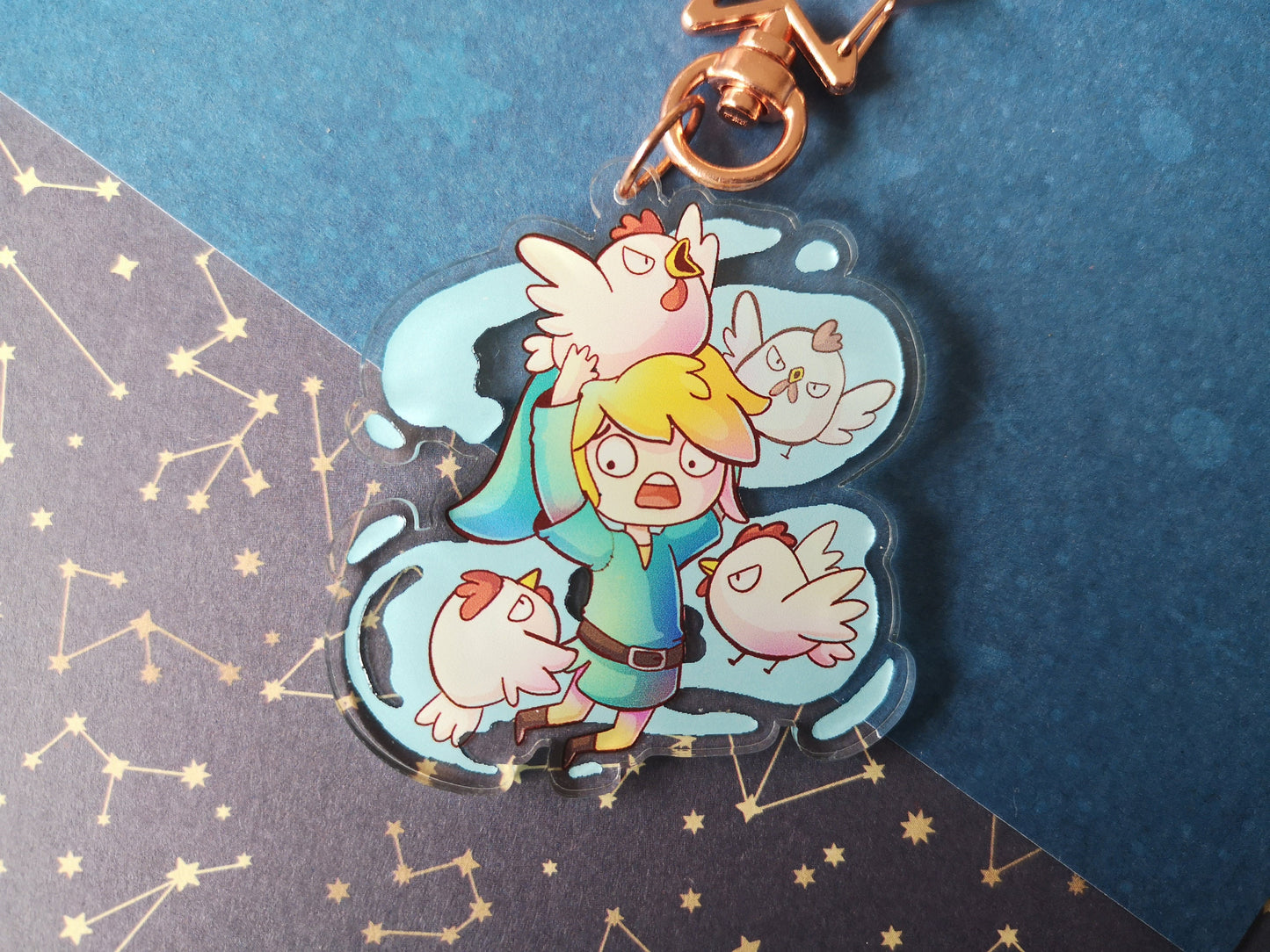 Acrylic Legend of Zelda Link charm Double Sided / 2" inch / 5.08 cm