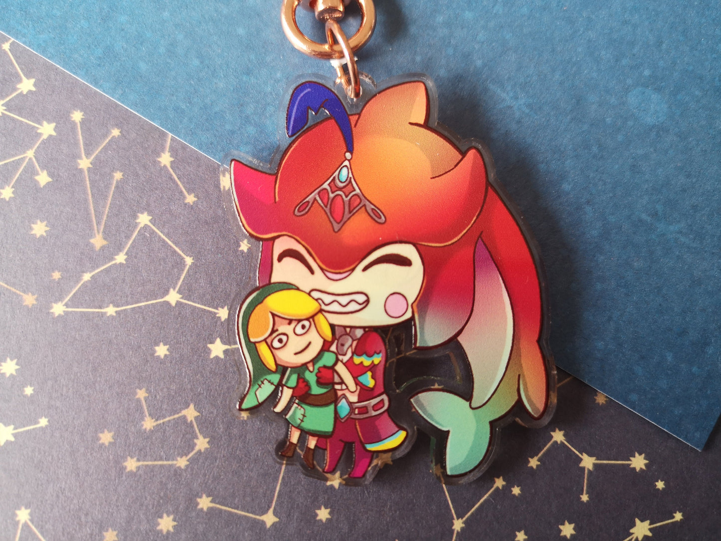 Acrylic legend of Zelda Sidon charm Double Sided / 2" inch / 5.08 cm