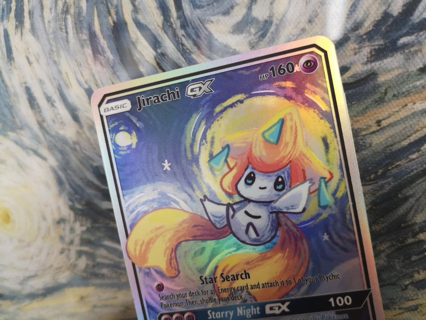 Holo jirachi / Custom holographic Pokémon card / GX card
