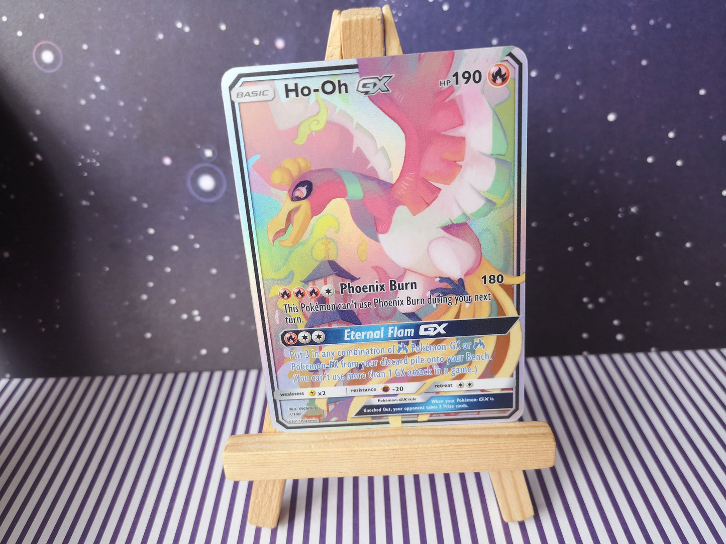 Holo Ho-Oh / Custom holographic Pokémon card / GX card