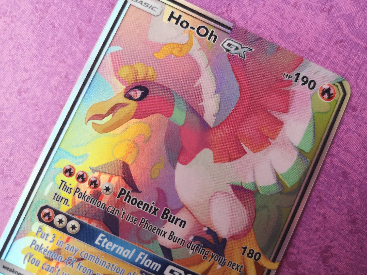 Holo Ho-Oh / Custom holographic Pokémon card / GX card