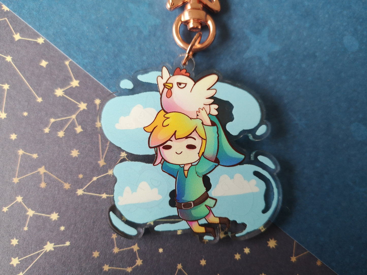 Acrylic Legend of Zelda Link charm Double Sided / 2" inch / 5.08 cm