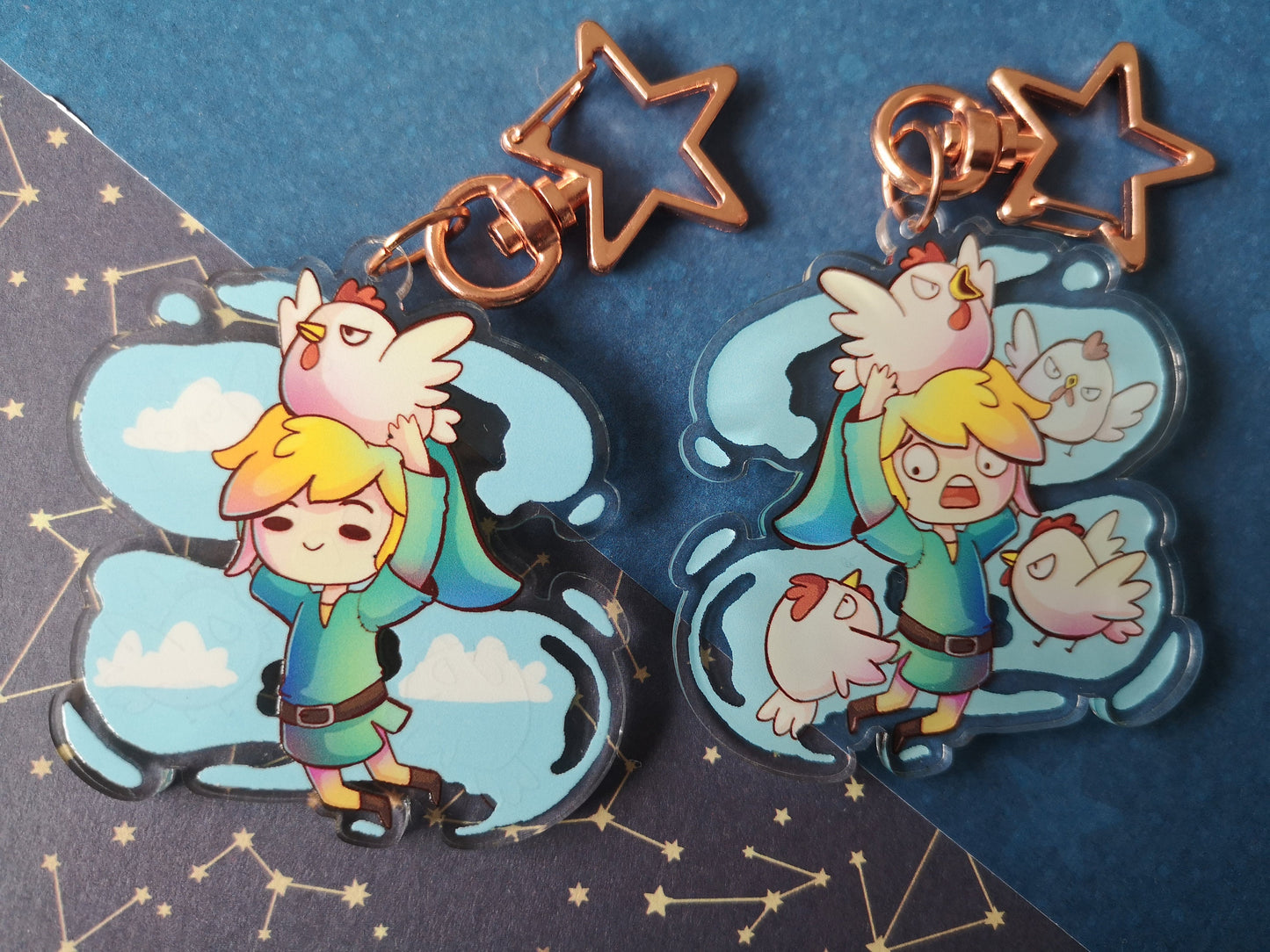Acrylic Legend of Zelda Link charm Double Sided / 2" inch / 5.08 cm