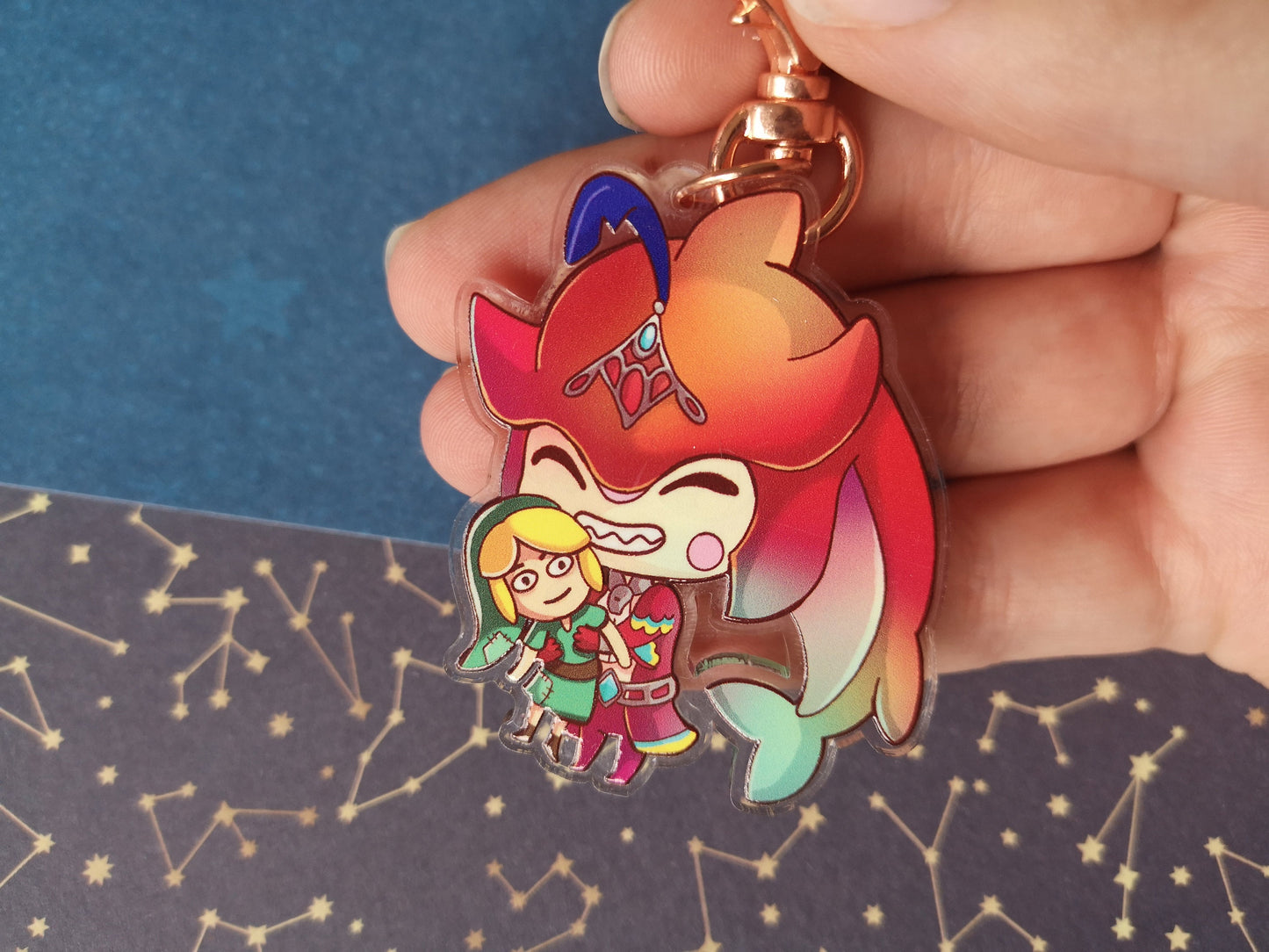 Acrylic legend of Zelda Sidon charm Double Sided / 2" inch / 5.08 cm