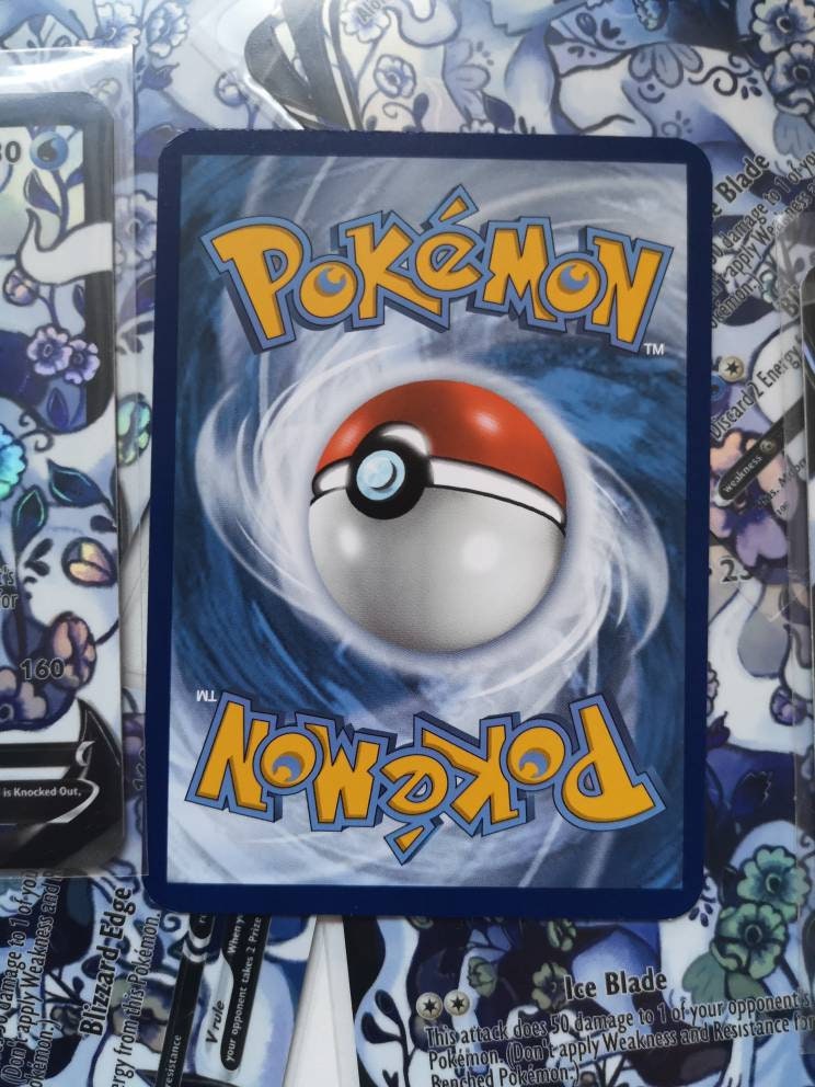 Alolan Ninetales holographic pokemon card / fake custom card / Vcard