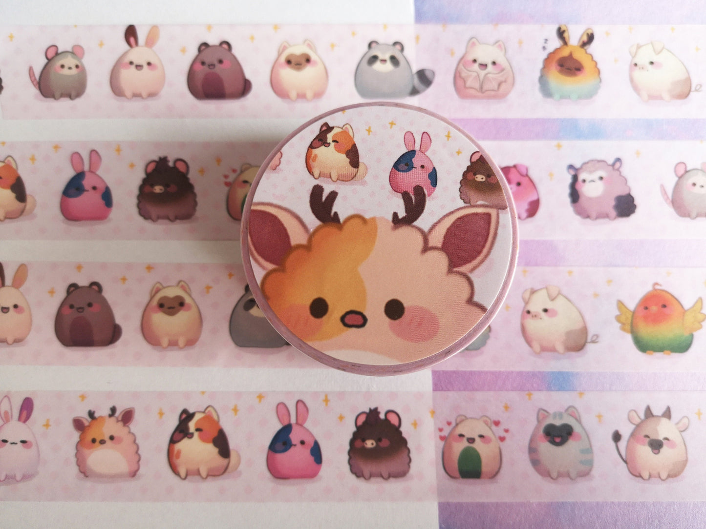 Cute blops animal - Foil Washi Tape - 2cmx1000cm