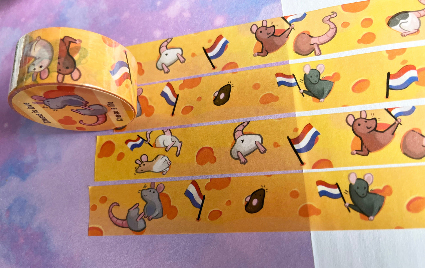 Mouse and cheese - dutch cheese - Washi Tape - 2cmx1000cm