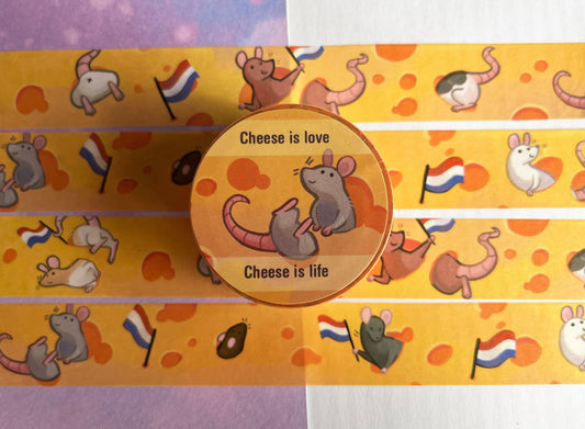 Mouse and cheese - dutch cheese - Washi Tape - 2cmx1000cm