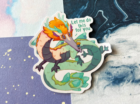 Legend of Zelda tears of kingdom light dragon | let me do this for you meme | | 8CM holographic Sticker Vinyl