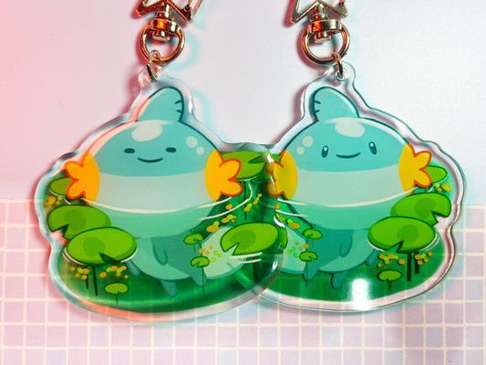Acrylic Pokemon Mudkip Charm bouble sided / 2,5” inch /