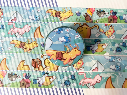 Pokemon flying type post washi tape - Washi Tape - 2cmx1000cm