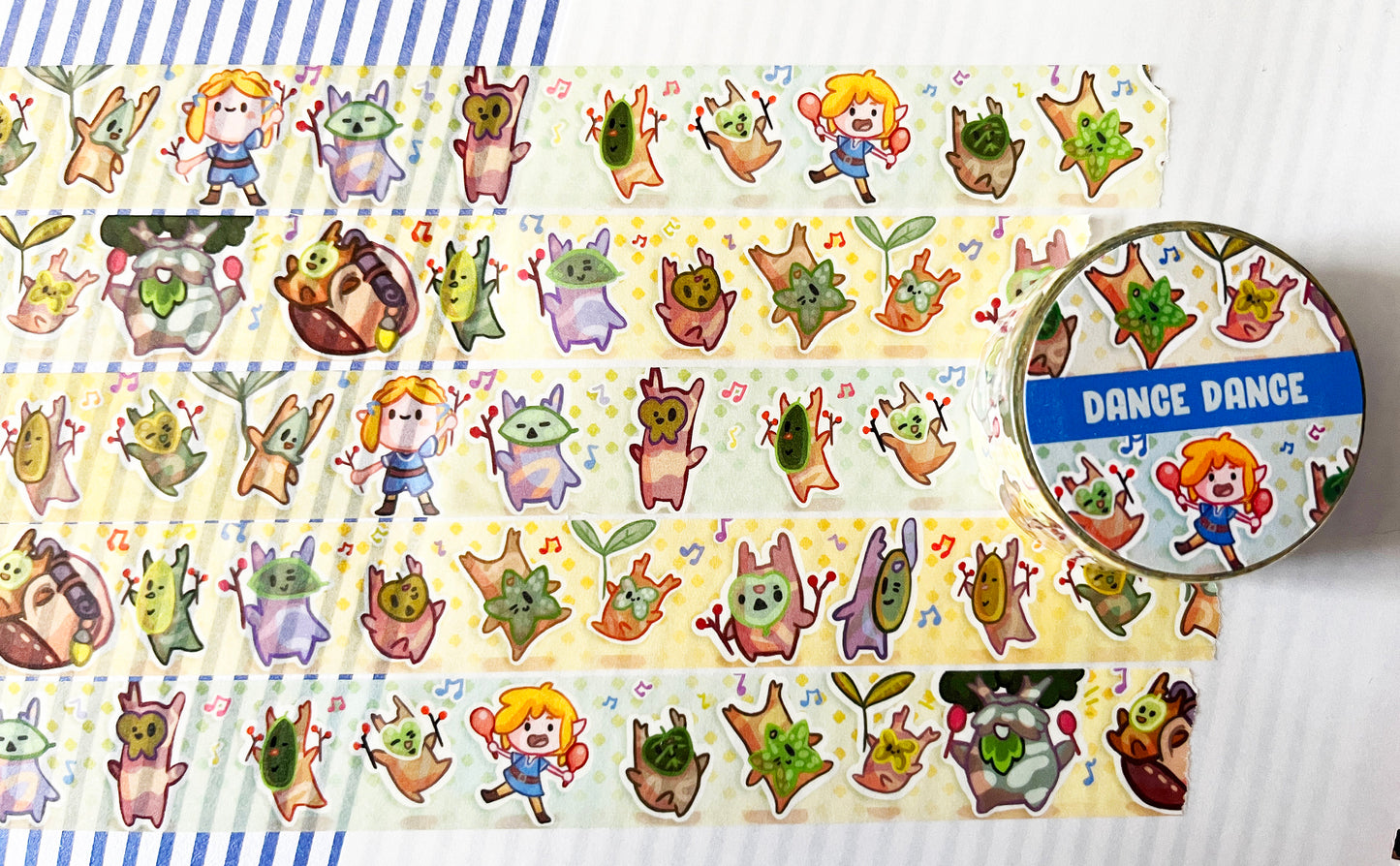 Legend of Zelda Korok Link and Zelda - Washi Tape - 2cmx1000cm
